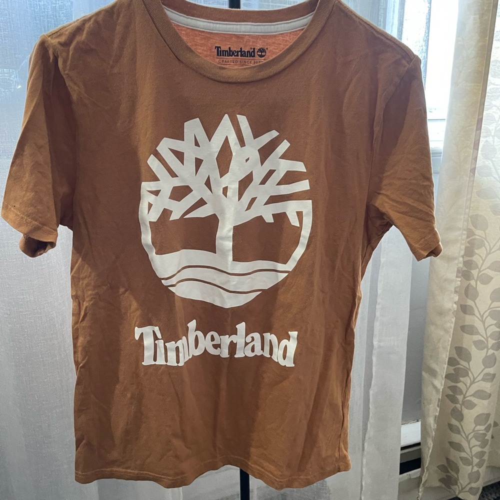 selling timberland tshirt size L ages 14-16